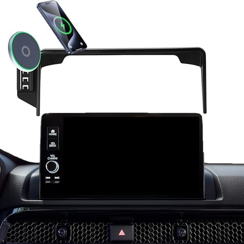 Car Phone Holder for 2017 2018 2019 2020 2021 2022 Honda CR-V Accessories 15W Fast Wireless Charger Screen Fixed Clip Cell Phone Mount Hands-Free 360 Degree Rotation (5/7 Inch) – Enhanced Compatibility and Speed