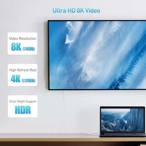 Transform Your Digital Experience with Cable Matters 40 Gbps USB 4 Cable – Exceptional 8 K Video Quality, Ultra-Fast Data Transfer, and High-Power Charging for Mac Book, XPS, and Surface Pro – 6.6 ft Robust Design for Maximum Flexibility and Uninterrupted Performance