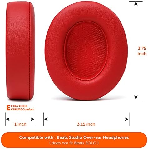 Upgrade Your Audio Experience with WC Wicked Cushions Replacement Ear Pads for Beats Studio 2 & 3 – Retro 90’s White | Luxurious PU Leather & Enhanced Foam for Optimal Sound Isolation | Perfectly Fits B0501 & B0500 Models | Not Compatible with Beats Solo | Enhanced Adhesive for Maximum Durability and Longevity