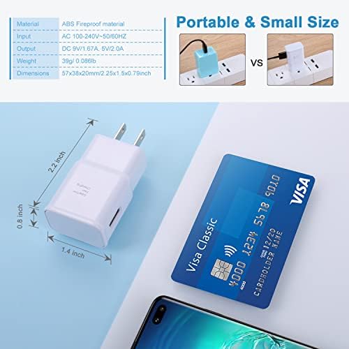 Qihop Adaptive Fast Charging USB Wall Charger 4-Pack – Ultra-Compact Travel Adapter for Samsung Galaxy & i Phone – High-Speed Power Delivery with Enhanced Safety Features for On-the-Go Charging Efficiency