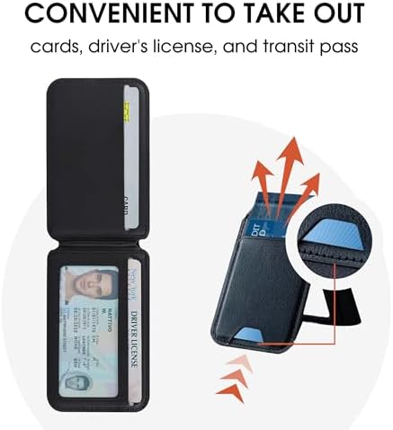 Elevate Your Everyday: Premium Leather Magnetic Wallet Stand for i Phone 16, 15, 14, 13 & 12 Series – Adjustable Mag Safe Card Holder & Secure Phone Grip for Effortless Convenience – Perfect Blend of Style and Functionality