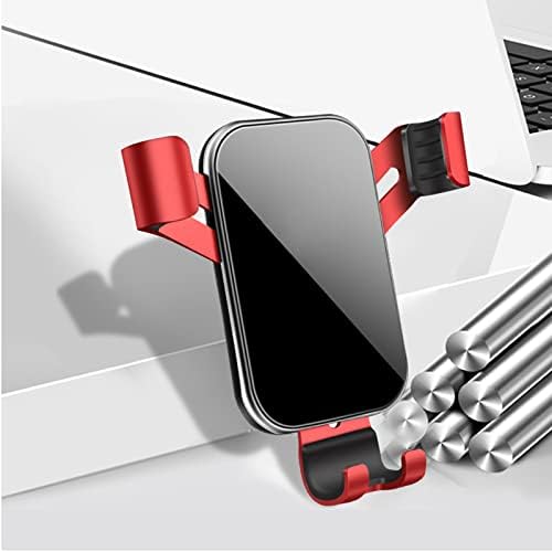 KUNGKIC Aluminum Car Cradle for Mini Cooper R50 R52 R53 – Versatile Rotatable Phone Holder with Foldable Design, Fits 3.5-5.5 Inch Smartphones – Stylish Red Interior Accessory for Enhanced Driving Experience and Safety