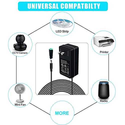 Reliable 12 V 5 A Power Supply Adapter – 60 W High-Efficiency DC Adapter for LED Lighting, CCTV, and Security Systems – Universal Input (100 V-240 V) with 5.5 x 2.1 mm Connector for Maximum Device Compatibility and Performance Assurance