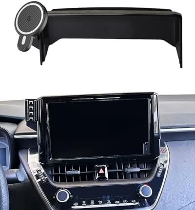 Upgrade Your Toyota Tundra or Sequoia Driving Experience with the 360° Rotating Mag Safe Phone Holder – Premium Dashboard Mount Designed for 2020-2025 Models, Ensures Safety, Accessibility, and Sleek Aesthetics Without Air Vent Obstruction