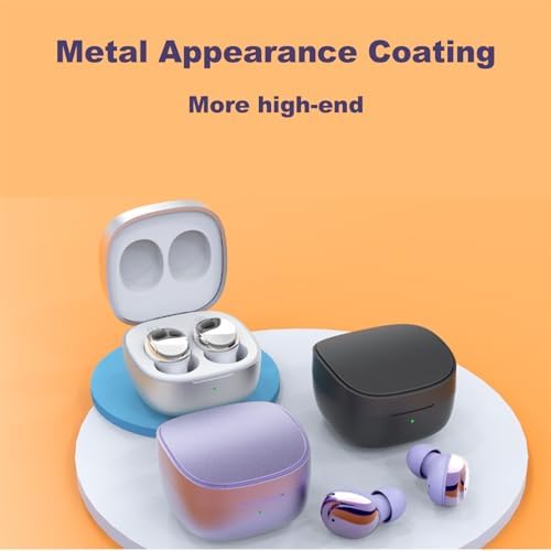 Invisible Mini Bluetooth Earbuds for Small Ears – Ultra-Discreet Silver Wireless Earphones with Comfort-First Design – Enjoy Superior Sound Quality, Seamless Connectivity, and All-Day Battery Life for Work and Leisure – Perfect Fit for Music Lovers on the Go