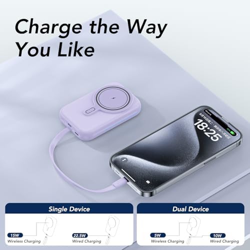 HUOTO 10000 m Ah Magnetic Power Bank – Ultimate Fast Charging Solution for i Phone 12-16 Pro Max | Wireless Battery Pack for Hassle-Free Travel & Everyday Use | Sleek, Compact Design with Enhanced Mag Safe Compatibility