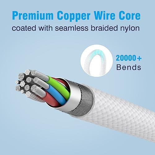 Advanced 70 W USB-C Fast Charger for Mac Book Air & Pro – Ultra-Durable Charging Adapter with 6.6 FT Braided Cable & LED Indicator – Optimal Safety Features & Extended Battery Life for M1, M2, M3, M4 Models – Perfect for 2021-2025 Mac Book Series