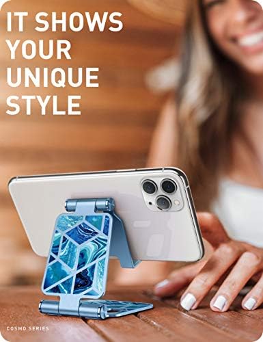 i-Blason Cell Phone Stand for Desk, Cell Phone Holder, Fits All Smart Phones, iPhone 16 15 14 13 Pro Max, Foldable Phone Stand Holder, Marble – Enhanced Compatibility and Speed