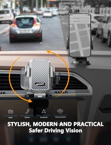 Effortless On-the-Go Power: JOYMASS 15 W Fast Wireless Car Charger with Auto Clamping Mount – Perfect for i Phone 15 through 12 Mini, Samsung Galaxy S23 Ultra, and Note 20 – Secure Vent Holder for Ultimate Convenience and Hands-Free Navigation