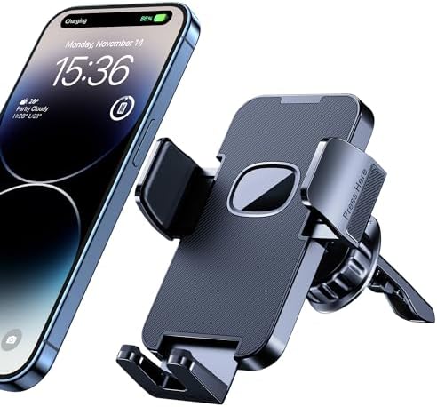Military-Grade Car Phone Holder: 3-in-1 Dashboard & Windshield Mount for i Phone & Android – Secure, Hands-Free Navigation with Versatile Positioning and Effortless Installation for Enhanced Driving Safety