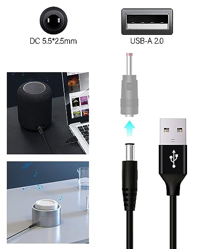 Universal USB to DC 5 V Power Cable with 11 Interchangeable Connectors – High-Speed 5.5 x 2.1 mm Charging Cord for Lightsabers, Moon Lamps, Speakers, Routers, Mini Fans, and More – Versatile 5 Volt 3 Amp Solution for All Your Electronic Devices – Compact and Durable Design for On-the-Go Charging
