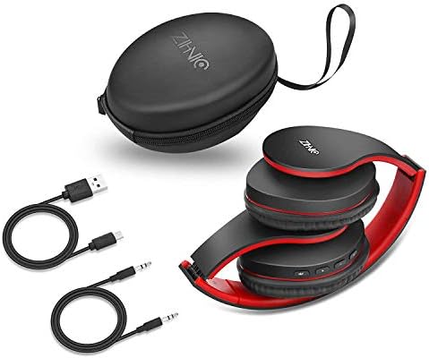 ZIHNIC Bluetooth Over-Ear Headphones – Premium Foldable, Noise-Cancelling Wireless & Wired Headset with Micro SD/TF Card Support and FM Radio – Lightweight Comfort & Superior Sound Quality for Uninterrupted Listening on Mobile Devices and PCs (Black)