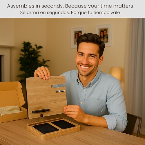 Namore Premium Wood Desk and Nightstand Organizer – Multifunctional Charging Station for Phones & Essentials – A Stylish Solution for Enhanced Workspace Efficiency – Perfect Gift for Men, Dads, & Professionals – Elegant Design with Universal Device Compatibility