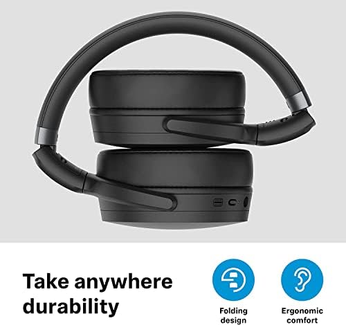 Sennheiser HD 450 BT Wireless Over-Ear Headphones – Immerse Yourself in Premium Sound with Bluetooth 5.0, 30-Hour Battery Life, and Superior Active Noise Cancellation – Perfect for Music Lovers and Professionals on the Go – Sleek Black Design for Unmatched Style and Comfort