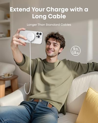 Anker Zolo Qi2 Certified Magnetic Wireless Charger – Fast 15 W Mag Safe-Compatible Charging Pad for i Phone 16/15/14/13 Series & Air Pods – Sleek Black Design for Home & On-the-Go Power Solutions – Ultimate Wireless Convenience with Enhanced Safety Features