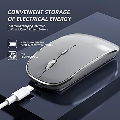 Elevate Your Computing Experience with the Q23 S Black Wireless Mouse – Rechargeable, Dual Mode USB-A & Type-C, Silent Operation, and 3 Adjustable DPI for Ultimate Precision and Versatility Across Laptops, Macs, PCs, and Android Devices