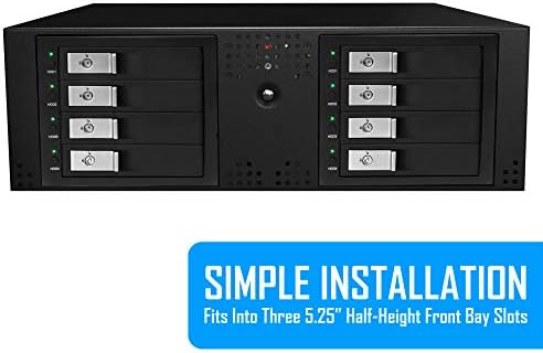 Kingwin Universal Hot Swap Mobile Rack for 2.5” & 3.5” SSD/HDD – Effortless Internal Tray-Less SATA Hard Drive Backplane Enclosure with 6 Gbps Support for SATA I/II/III & SAS I/II – Ultimate Flexibility and Enhanced Data Transfer Speed for Efficient Storage Management