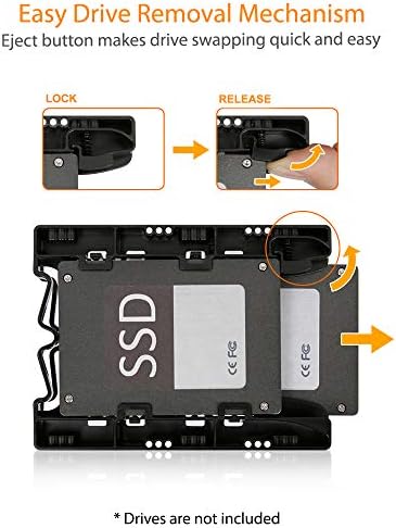 Upgrade Your Storage Efficiency with the ICY DOCK EZ-Fit PRO MB082 SP | Tool-Less 2 Bay Metal SSD Mounting Bracket for 2.5-Inch SSDs in 3.5-Inch Drive Bays | Fast Installation & Durable Design for Enhanced Compatibility and Cooling Performance