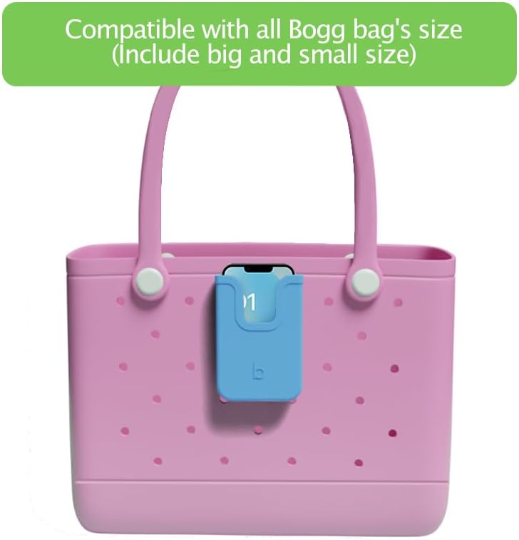 Silicone Phone Holder for Bogg Bags – Stylish and Functional Beach Accessory for i Phone & Android – Lightweight, Easy-to-Clean Vibrant Blue Attachment for Secure Device Protection During Outdoor Activities – Perfect for Sand and Surf Adventures