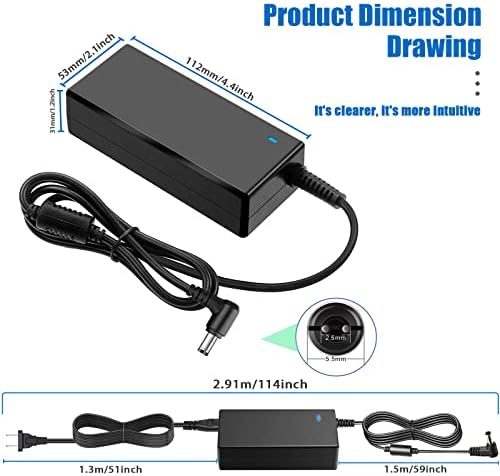 Premium 4 K UHD Power Adapter for LG Ultra Wide IPS Curved Monitors – Fast Charging Solution for 19″ to 34″ Models, Reliable Replacement Power Supply for Gaming and Professional Applications, Enhanced Durability and Efficiency for Optimal Performance