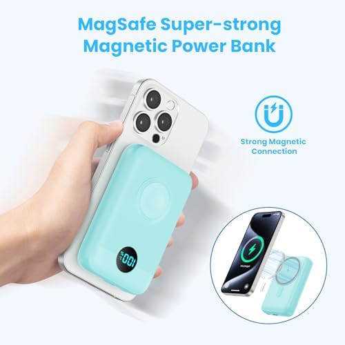 Revolutionary 4-in-1 Magnetic Portable Charger 10800 m Ah – Rapid USB-C Power Bank with LCD Display, Fast Charging for i Phone 16/15/14/13/12 & Apple Watch – Sleek White Design for Ultimate Compatibility and On-the-Go Convenience