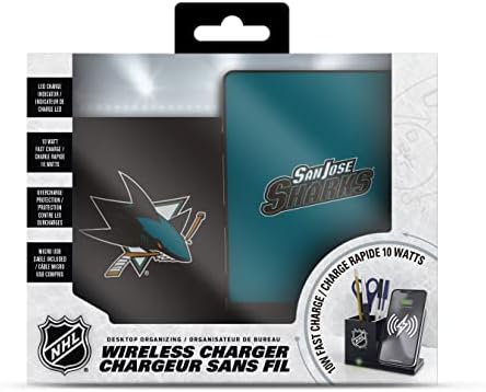 SOAR NHL Wireless Charging Station and Desk Organizer – Premium Qi Fast Charger with Team Logo for Sports Fans, Sleek Accessory Holder for a Tidy Workspace, Perfect for Phones and Essentials