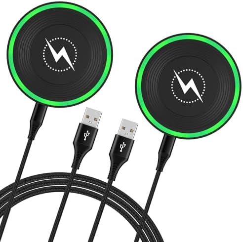 Dual Pack 15 W Fast Wireless Charger for Motorola Razr 2024/Edge 2024/G Power 2025 & Samsung S25 Ultra/Z Fold 6 – Efficient Charging Station with Sleek Design and Enhanced Safety Features for Home and Office Use