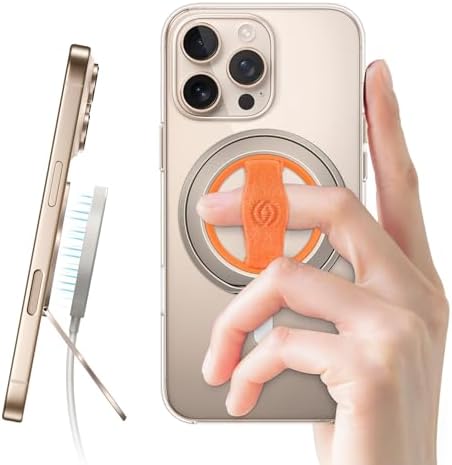 EWA Mag One 3 rd Gen Magnetic Phone Grip Stand – Sleek Black Design for i Phone 16, 15, 14, 13, 12 Series – Enhance Stability with Removable Magnetic Ring Holder and Integrated Finger Strap – Ultimate Hands-Free Kickstand for Streaming and Texting