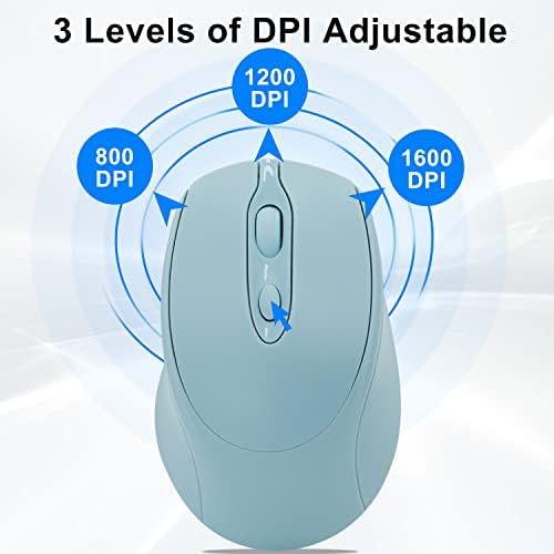 Sleek Silent Rechargeable Wireless Mouse – Ergonomic Light Green Design for Laptop, i Pad, Mac Book, Surface Pro, and More – Perfect for Travel and Everyday Use with Dual Mode Bluetooth Compatibility