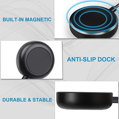 Samsung Galaxy Watch 6/5/4 Dual Pack Fast Charging Dock – Premium Compatible Charger for Galaxy Watch Series 6, 5, 4, Active 2, and More – Efficient, Portable, and Durable Charging Solution for Smartwatch Users