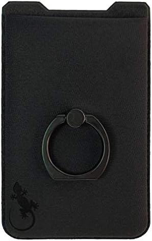 Gecko Universal Phone Ring Wallet – 360° Swivel Grip with Strong Adhesive for Credit Cards and Cash – Enhanced Stability and Comfort for Selfies, Videos, and Everyday Use – Compatible with All Cell Phone Models – Durable, Magnetic Mount Ready – Gray Finish – 90-Day Satisfaction Guarantee