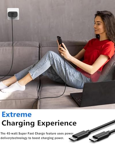 Revolutionize Your Charging Routine with the 2025 45 W USB-C Wall Charger for Samsung Galaxy S Series – Ultra-Fast Power Boost for S25, S24, S23, & S22 Models – Compact & Travel-Friendly Design with Advanced Safety Features