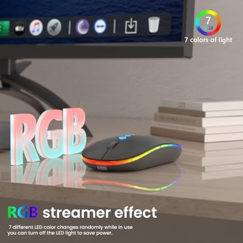 Elevate Your Computing Experience with the Q23 S Black Wireless Mouse – Rechargeable, Dual Mode USB-A & Type-C, Silent Operation, and 3 Adjustable DPI for Ultimate Precision and Versatility Across Laptops, Macs, PCs, and Android Devices