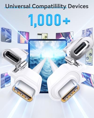 SHEZI 4-in-1 USB C to Lightning Charging Cable – 60 W Fast Charge & Data Sync for i Phone, i Pad, Samsung & Mac Book – 5 FT Multi-Device Travel Charger, Compatible with Apple Car Play & Android Auto, Durable White Design for Ultimate Versatility