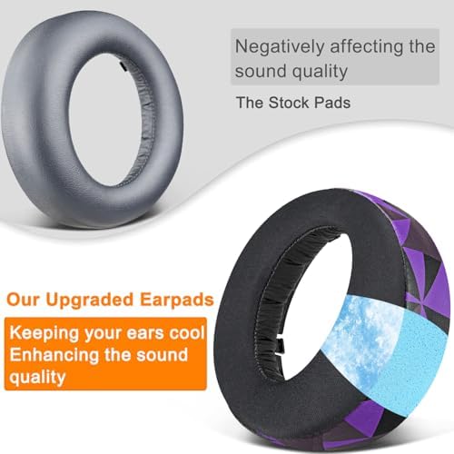 SOULWIT Premium Cooling-Gel Earpads for Sony PS5 Pulse 3 D Wireless Headset – Noise-Isolating Cushions for Enhanced Comfort and Gameplay – Effortless Installation, Sleek Black Design for Ultimate Gaming Experience