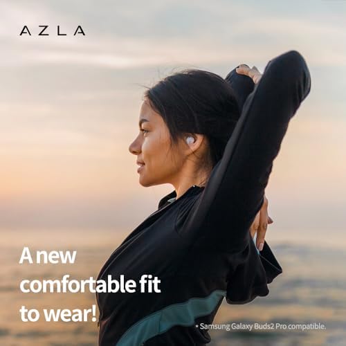Upgrade Your Audio Game with AZLA Sedna Earfit MAX Eartips for Galaxy Buds 2 Pro – Phantom Black (M) | Medical-Grade Silicone Noise-Canceling Ear Tips for Superior Sound Isolation & Comfort | Samsung-Certified for Optimal Performance & Secure Fit | Elevate Your Listening Experience with Enhanced Compatibility and Crystal-Clear Audio Quality | Perfect for Workouts, Commutes, and Relaxation