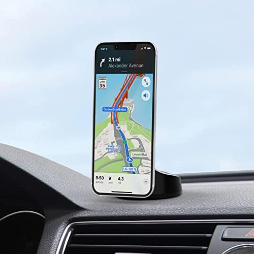 Kenu Airbase 360-Degree Magnetic Car Phone Holder – Versatile Dashboard & Windshield Mount for i Phone, Samsung, and Android Devices – Strong Suction Cup for Stability and Safety on the Road – Effortless One-Handed Operation for Ultimate Convenience
