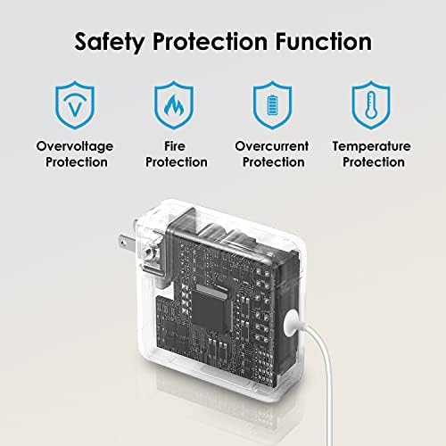 85 W T-Tip Magnetic Charger for Mac Book Pro & Air (2012-2017) – Enhanced Safety Features, Travel-Ready Design, and Efficient Charging Performance with Smart LED Indicators for Seamless Connectivity and Reliable Power Supply