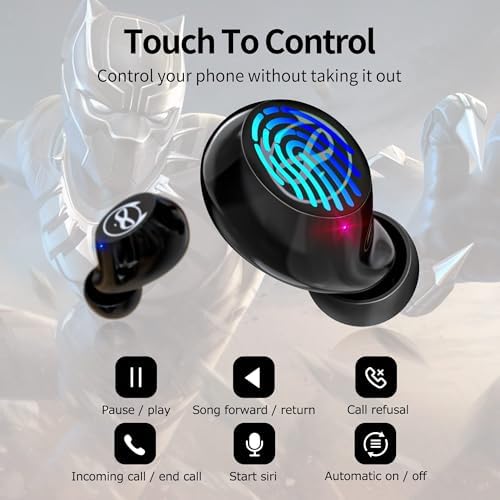 Adorable Kids’ Wireless Earbuds with Bluetooth 5.0 – Waterproof Sport Stereo Earphones for Seamless Connectivity and Enhanced Audio Experience – Perfect for Music, Gaming, and Learning on i Phone/Android – Fun, Durable Design with Noise Reduction and Built-in Mic