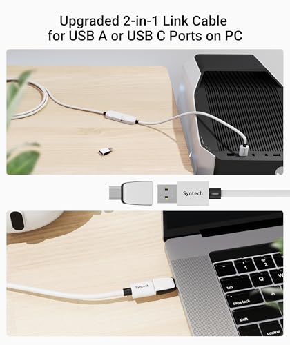 Experience Uninterrupted Gaming with the Syntech 16 FT Link Cable for Oculus/Meta Quest 3, Quest 2/Pro, and Pico4 – High-Speed USB 3.0 Charging and Data Transfer Cable for Steam VR, Engineered for Enhanced Compatibility and Durability, Perfect for Long VR Sessions and Ultimate Mobility