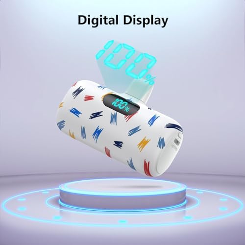 Compact Pink Portable Charger for i Phone – 5000 m Ah PD Fast Charging Power Bank, Lightweight Mini Battery Pack Compatible with i Phone 14/14 Pro Max/13/13 Pro/12 Pro/11/XS/XR/X/8/7/6 – Stylish and Versatile Backup Solution for On-the-Go Power