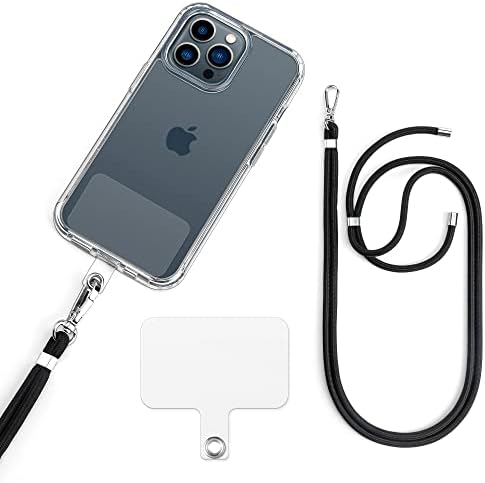 Versatile Black Universal Cell Phone Lanyard – Adjustable Neck Strap for Hands-Free Smartphone Carrying, Compatible with All Models – Multipurpose Design for Keys and Badges – Stylish, Durable, and Convenient Accessory for Professionals and Students