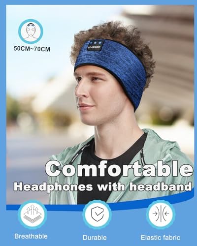 Revolutionary Wireless Sleep Headband with HD Sound: Ultimate Comfort Bluetooth Earphones for Relaxation, Fitness, and Travel – Sweat-Resistant Eye Mask for Active Lifestyles and All-Night Use