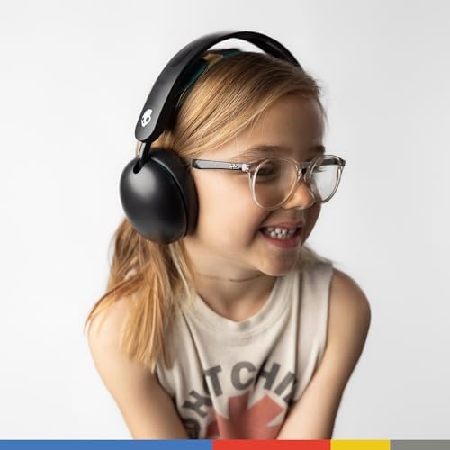 Skullcandy Grom Kids Over-Ear Headphones in Seafoam – Safe Volume-Limiting Sound for Young Ears, Ergonomic Foldable Design for Hassle-Free Travel, Built-in Mic for Gaming & Calls, Perfect for Ages 6+