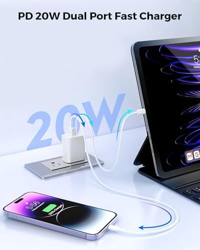 Dual-Port 35 W 3-Port USB C Charger Block for i Phone 16/15 – Fast Charging Power Adapter for Multi-Device Convenience – Compact Multiport Wall Charger for Home, Office & Travel – Essential Accessory for Enhanced Compatibility and Speed