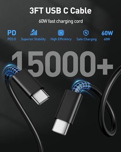 35 W USB-C Rapid Charging Wall Adapter with 6 FT Type-C Cable for i Pad Pro 2024/2022/2021/2020, Air 6/5, Mini 7/6 – Ultra-Portable, High-Efficiency Charger for Professionals and Students, Optimized for Seamless Device Compatibility and Speed