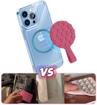 Stylish Pink Silicone Magnetic Suction Cup Phone Mount – Ideal Hands-Free Holder for i Phone Mag Safe Cases, Perfect for Tik Tok, Video Calls, and Shower Use – Unmatched Stability on Any Flat Surface for Everyday Convenience