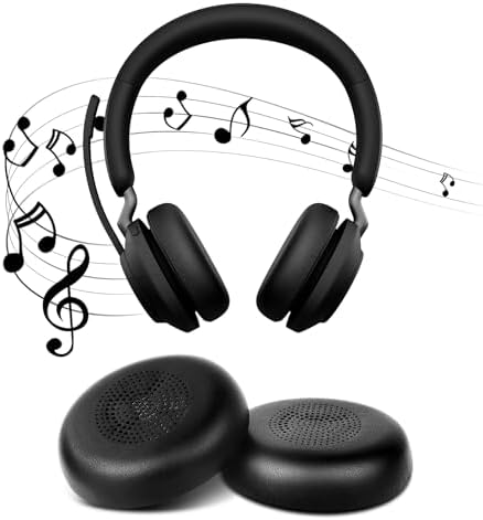 Transform Your Audio Experience with ELZO Premium Earpads for Jabra Evolve2 65, Evolve2 40 & Elite 45 h – Luxurious Protein Leather Cushions for Unmatched Comfort and Superior Noise Isolation, Effortless Installation for Seamless Compatibility and Enhanced Sound Quality, Perfect for Extended Listening Sessions and Professional Use