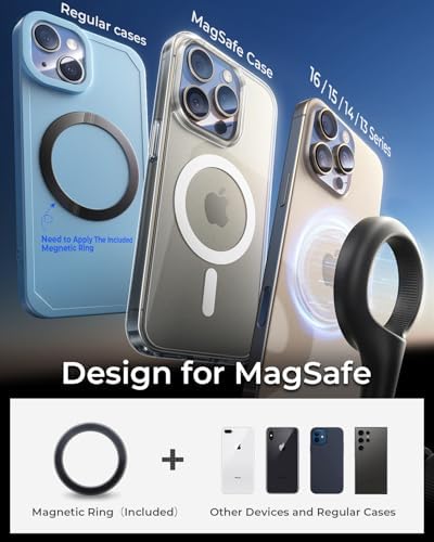 MRGLAS Mag Safe Car Phone Holder – 2025 Enhanced 40 Magnet Air Vent Mount with 360° Rotation for Optimal Viewing – Secure Double Metal Hook Design Compatible with i Phone 16, 15, 14 Pro Max Plus, Samsung S25 & S24 – Ultimate Hands-Free Navigation Solution