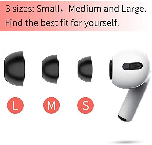 Lanwow Premium Memory Foam Ear Tips for Air Pods Pro – Ultimate Comfort & Noise Isolation, Anti-Slip Design, Fits Charging Case, 3 Sizes (S/M/L, Elegant Grey) – Enhance Your Audio Experience with Pain-Free Listening